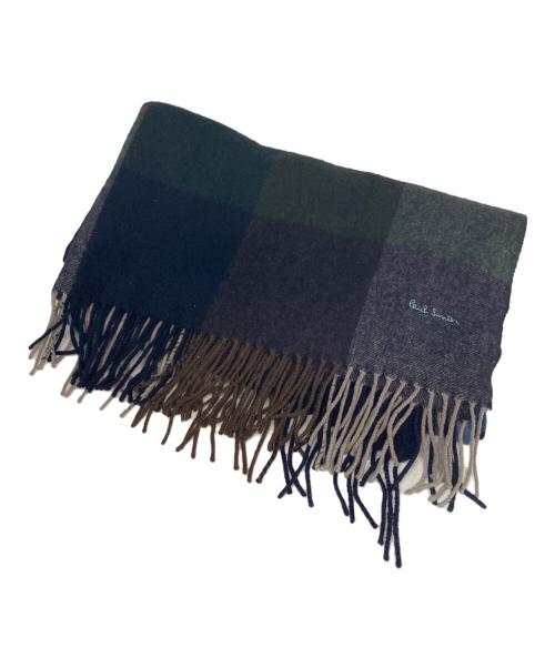 PAUL SMITH（ポールスミス）Paul Smith (ポールスミス) カシミヤ混マフラー ネイビーの古着・服飾アイテム
