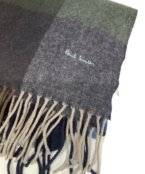 PAUL SMITH（ポールスミス）Paul Smith (ポールスミス) カシミヤ混マフラー ネイビーの古着・服飾アイテム