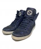 GUCCIグッチ）の古着「インプリメGG ハイカットスニーカー」｜ネイビー