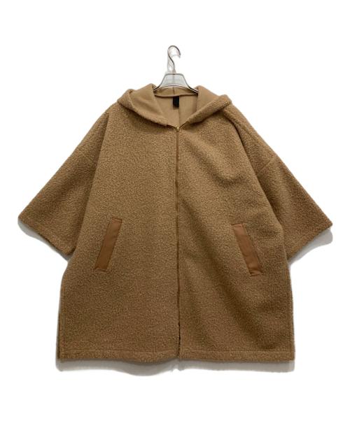 malla（マーラ）malla (マーラ) フーデッドボアコート ベージュ サイズ:38の古着・服飾アイテム