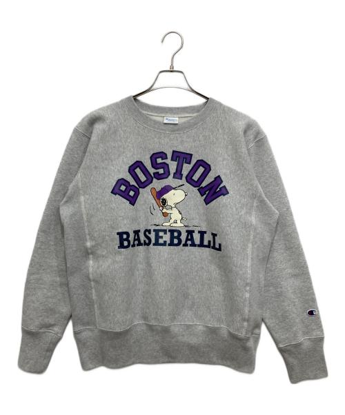 Champion REVERSE WEAVE（チャンピオン リバース ウィーブ）Champion REVERSE WEAVE (チャンピオン リバース ウィーブ) クルーネックスウェット グレー サイズ:Mの古着・服飾アイテム