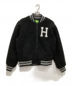 HUFハフ）の古着「SHERPA VARSITY JACKET」｜ブラック