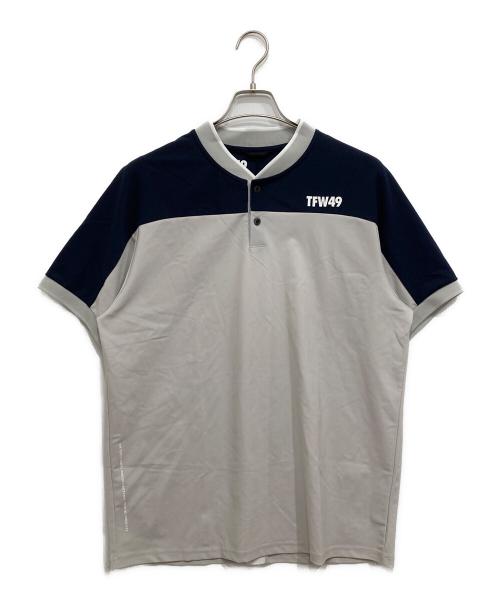 TFW49（ティーエフダブリューフォーティーナイン）TFW49 (ティーエフダブリューフォーティーナイン) SIDE MESH COLLARLESS POLO/ポロシャツ グレー サイズ:XXLの古着・服飾アイテム