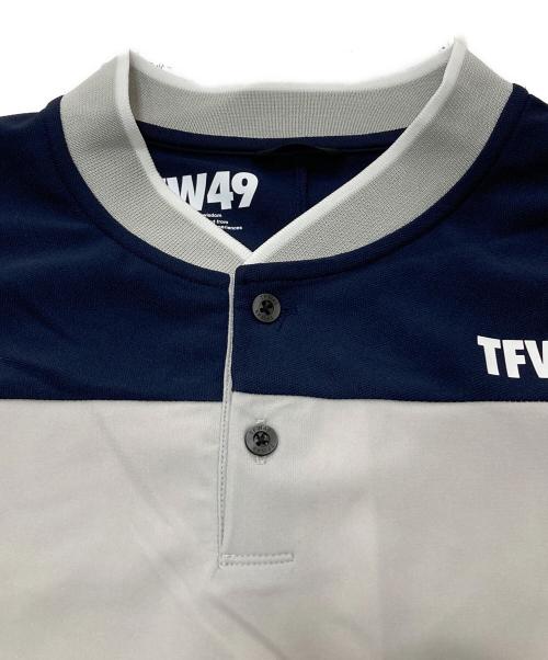 TFW49（ティーエフダブリューフォーティーナイン）TFW49 (ティーエフダブリューフォーティーナイン) SIDE MESH COLLARLESS POLO/ポロシャツ グレー サイズ:XXLの古着・服飾アイテム