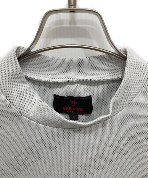BRIEFING（ブリーフィング）BRIEFING (ブリーフィング) BIAS LOGO MOCK NECK RELAXED FIT グレー サイズ:XLの古着・服飾アイテム