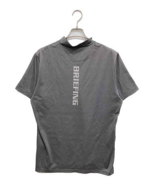 BRIEFING（ブリーフィング）BRIEFING (ブリーフィング) ハイネック ストレッチ ショートスリーブシャツ グレー サイズ:XLの古着・服飾アイテム