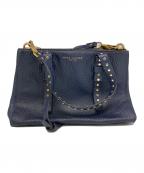 MARC JACOBSマークジェイコブズ）の古着「レザースタッズ2WAYショルダーバッグ」｜ネイビー