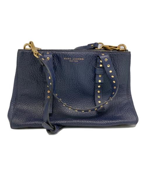 MARC JACOBS（マークジェイコブズ）MARC JACOBS (マークジェイコブズ) レザースタッズ2WAYショルダーバッグ ネイビーの古着・服飾アイテム