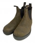BLUND STONEブランドストーン）の古着「ELASTIC SIDED BOOT SUEDE」｜オリーブ