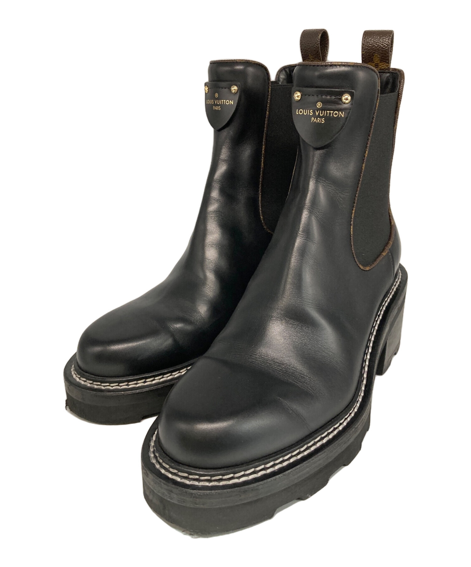 【24万円】【Louis Vuitton】ルイヴィトンLV ボブール　ブーツ LOUIS VUITTON / ルイ ヴィトン】洗練された足元を演出するLV ボブール