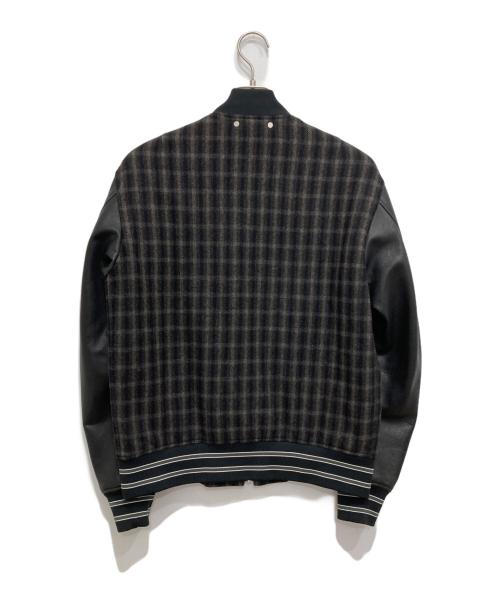 PAUL SMITH（ポールスミス）Paul Smith (ポールスミス) ウールチェックフライトジャケット ブラウン×ブラック サイズ:Mの古着・服飾アイテム