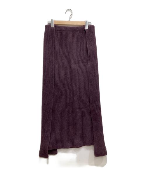 LEINWANDE（ラインヴァンド）LEINWANDE (ラインヴァンド) ニットロングスカートスカート パープル サイズ:Fの古着・服飾アイテム
