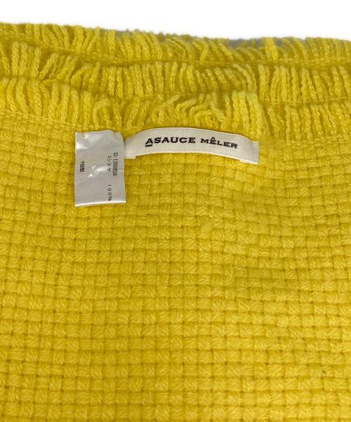 ASAUCE MELER（アソースメレ）ASAUCE MELER (アソースメレ) カシミヤストール イエローの古着・服飾アイテム