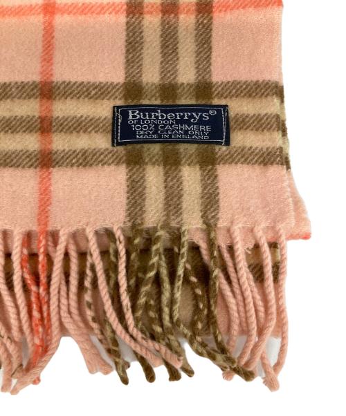 Burberry's（バーバリーズ）Burberry's (バーバリーズ) カシミヤマフラー ピンクの古着・服飾アイテム