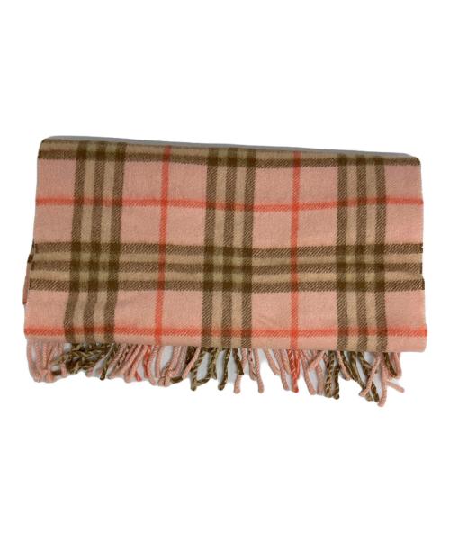 Burberry's（バーバリーズ）Burberry's (バーバリーズ) カシミヤマフラー ピンクの古着・服飾アイテム