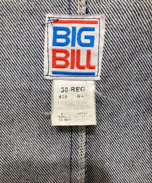 BIG BILL（ビッグ ビル）BIG BILL (ビッグ ビル) オールインワン ブルー サイズ:38LEGの古着・服飾アイテム