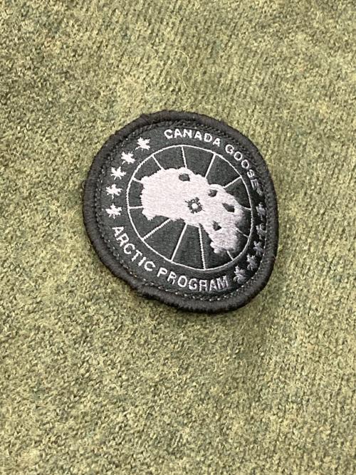 CANADA GOOSE（カナダグース）CANADA GOOSE (カナダグース) Mcleod V Neck Sweater オリーブ サイズ:Lの古着・服飾アイテム