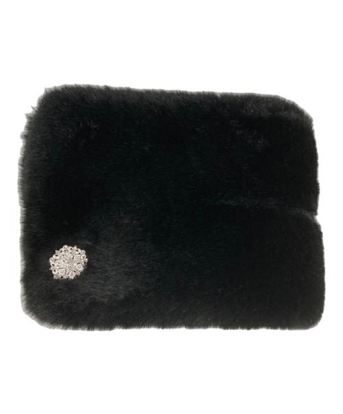 CELFORD（セルフォード）CELFORD (セルフォード) ビジュー付きフェイクファーストール ブラックの古着・服飾アイテム