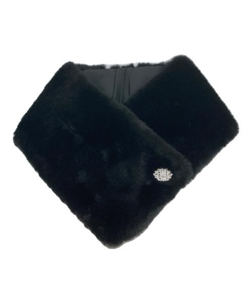 CELFORD（セルフォード）CELFORD (セルフォード) ビジュー付きフェイクファーストール ブラックの古着・服飾アイテム