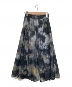 HAREハレ）の古着「BLURアートタックスカート」｜ネイビー