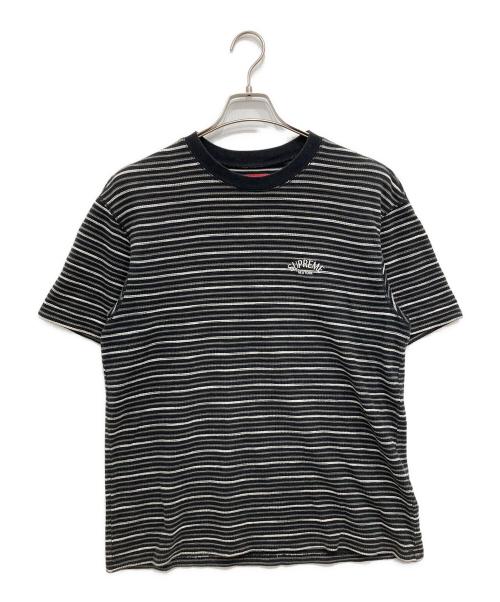 SUPREME（シュプリーム）SUPREME (シュプリーム) Stripe Thermal S/S TOP ブラック×グレー サイズ:Sの古着・服飾アイテム