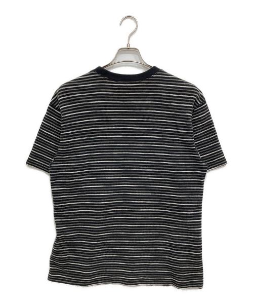 SUPREME（シュプリーム）SUPREME (シュプリーム) Stripe Thermal S/S TOP ブラック×グレー サイズ:Sの古着・服飾アイテム