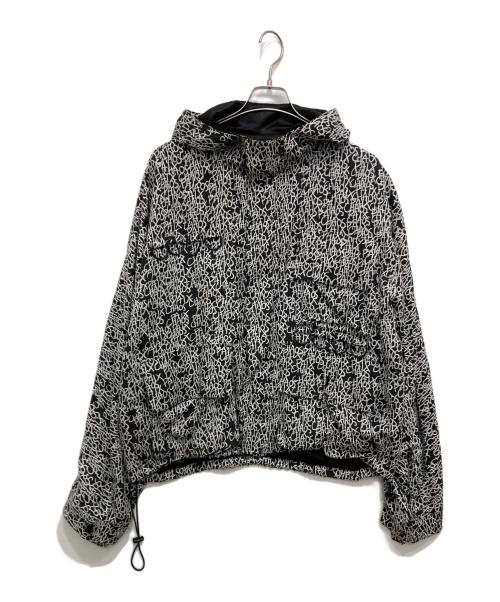 SHAREEF（シャリーフ）SHAREEF (シャリーフ) LETTERING PATTERN HOODIE BLOUSON ブラック×ホワイト サイズ:1の古着・服飾アイテム