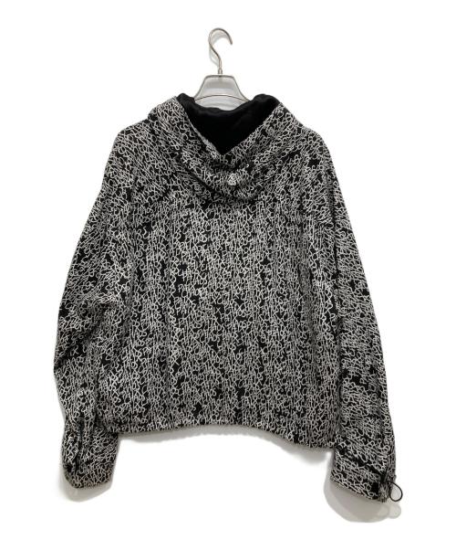 SHAREEF（シャリーフ）SHAREEF (シャリーフ) LETTERING PATTERN HOODIE BLOUSON ブラック×ホワイト サイズ:1の古着・服飾アイテム