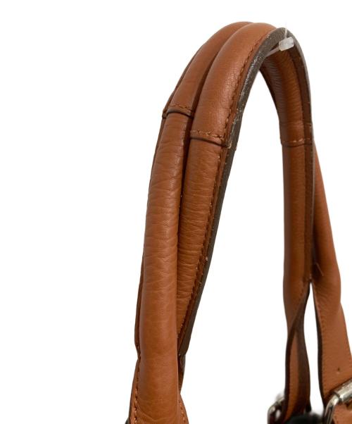 Vivienne Westwood（ヴィヴィアンウエストウッド）Vivienne Westwood (ヴィヴィアンウエストウッド) Check Tweed Boston Bag レッド×ブラウンの古着・服飾アイテム