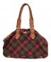Vivienne Westwood（ヴィヴィアンウエストウッド）の古着「Check Tweed Boston Bag」｜レッド×ブラウン