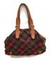 Vivienne Westwood (ヴィヴィアンウエストウッド) Check Tweed Boston Bag レッド×ブラウン：22000円