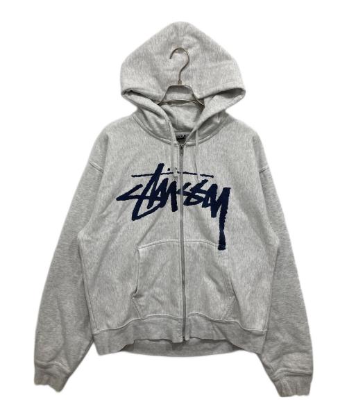stussy（ステューシー）stussy (ステューシー) ジップパーカー グレー サイズ:XLの古着・服飾アイテム