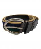 GUCCIグッチ）の古着「切替ベルト」｜ブラウン×ベージュ