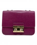 FURLAフルラ）の古着「チェーンショルダーバッグ」｜パープル