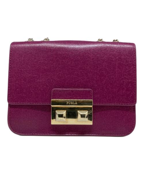 FURLA（フルラ）FURLA (フルラ) チェーンショルダーバッグ パープルの古着・服飾アイテム