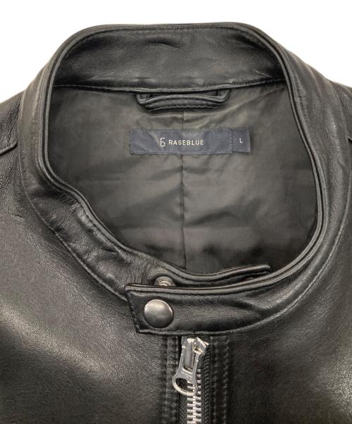 RAGEBLUE（レイジブルー）RAGEBLUE (レイジブルー) ラムレザージャケット ブラック サイズ:Lの古着・服飾アイテム