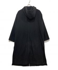 YORI（ヨリ）の古着「ライトウールフーデッドコート」｜ブラック