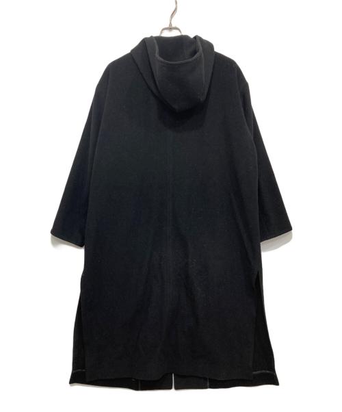 YORI（ヨリ）YORI (ヨリ) ライトウールフーデッドコート ブラック サイズ:38の古着・服飾アイテム