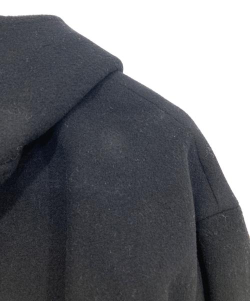 YORI（ヨリ）YORI (ヨリ) ライトウールフーデッドコート ブラック サイズ:38の古着・服飾アイテム