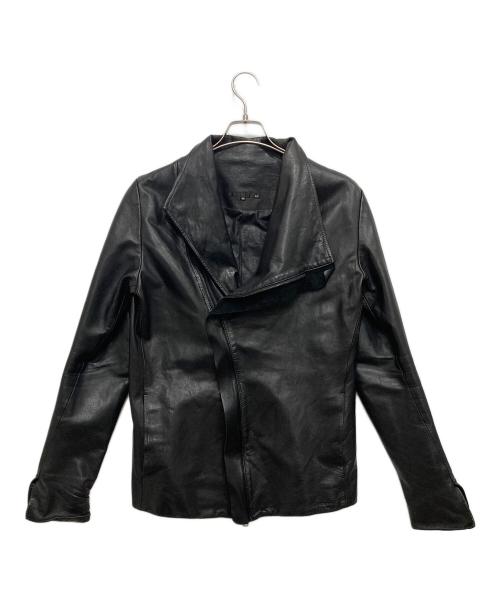 A.F homme（エーエフ オム）A.F homme (エーエフ オム) ホースレザージャケット ブラック サイズ:46の古着・服飾アイテム
