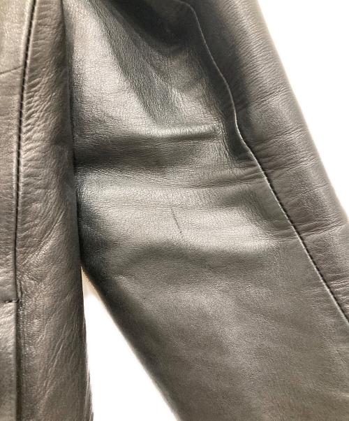 A.F homme（エーエフ オム）A.F homme (エーエフ オム) ホースレザージャケット ブラック サイズ:46の古着・服飾アイテム