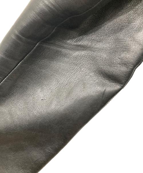 A.F homme（エーエフ オム）A.F homme (エーエフ オム) ホースレザージャケット ブラック サイズ:46の古着・服飾アイテム