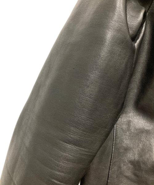 A.F homme（エーエフ オム）A.F homme (エーエフ オム) ホースレザージャケット ブラック サイズ:46の古着・服飾アイテム