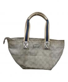 GUCCI（グッチ）の古着「GGキャンバスハンドバッグ」｜シルバー