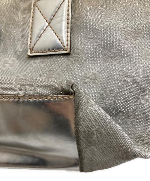 GUCCI（グッチ）GUCCI (グッチ) GGキャンバスハンドバッグ シルバーの古着・服飾アイテム