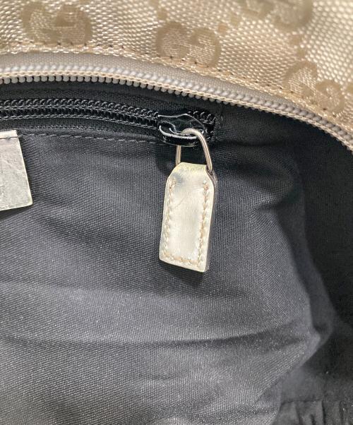 GUCCI（グッチ）GUCCI (グッチ) GGキャンバスハンドバッグ シルバーの古着・服飾アイテム