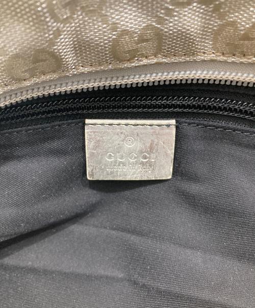 GUCCI（グッチ）GUCCI (グッチ) GGキャンバスハンドバッグ シルバーの古着・服飾アイテム