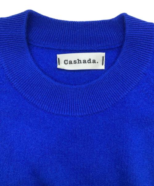 cashada.（カシャーダ）cashada. (カシャーダ) カシミヤニット ブルー サイズ:Lの古着・服飾アイテム