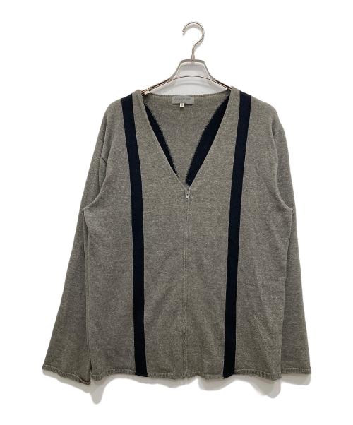 YOHJI YAMAMOTO（ヨウジヤマモト）YOHJI YAMAMOTO (ヨウジヤマモト) サスペンダー柄カーディガン グレー サイズ:3の古着・服飾アイテム