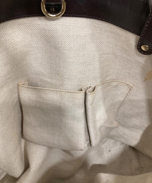 GUCCI（グッチ）GUCCI (グッチ) クラフトトートバッグ ベージュの古着・服飾アイテム